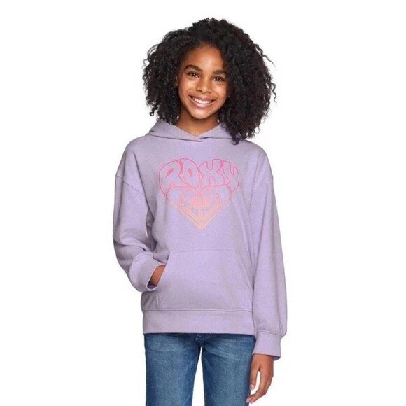 Roxy Girls Size Medium 10/12 Lavender Pullover Washed Hoodie Sweatshirt NWT - Picture 1 of 4
